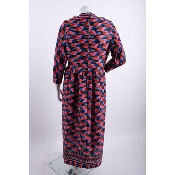 1970's Polka Dot Long Maxi Dress Women's Medium - Picture 4 of 6